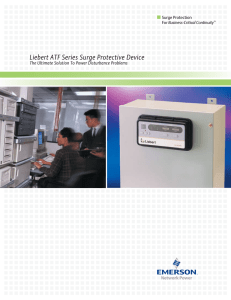 Liebert ATF Series Surge Protective Device  Surge Protection