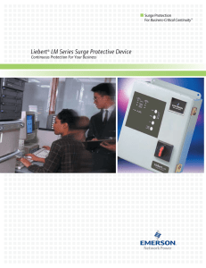 Liebert LM Series Surge Protective Device Continuous Protection For Your Business