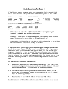 Study Questions For Exam 1