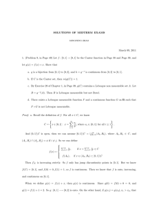 SOLUTIONS OF MIDTERM EXAMS March 09, 2011