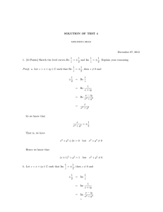 SOLUTION OF TEST 4 December 07, 2012 1