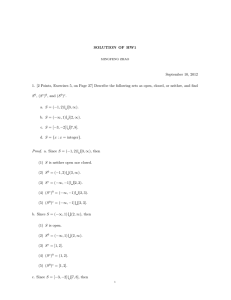 SOLUTION OF HW1 September 10, 2012