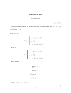 SOLUTION OF HW3 March 01, 2013 1