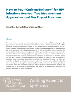 How to Pay “Cash-on-Delivery” for HIV Infections Averted: Two Measurement