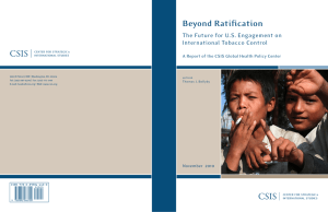 Beyond Ratification CSIS The Future for U.S. Engagement on International Tobacco Control