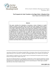 Oil-to-Cash Initiative Background Paper October 2011