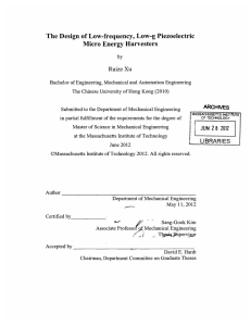 The Design  of Low-frequency,  Low-g  Piezoelectric