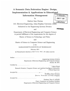 A  Semantic  Data  Federation  Engine: ... Implementation  &amp;  Applications  in  Educational