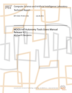 MOOS-IvP Autonomy Tools Users Manual Release 4.2.1 Technical Report