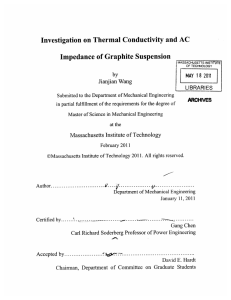 Investigation  on Thermal Conductivity  and AC Jianjian  Wang
