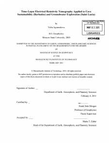 Time-Lapse  Electrical  Resistivity  Tomography  Applied ... Sustainability (Barbados) and  Groundwater Exploration  (Saint Lucia)