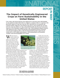 The Impact of Genetically Engineered Crops on Farm Sustainability in the