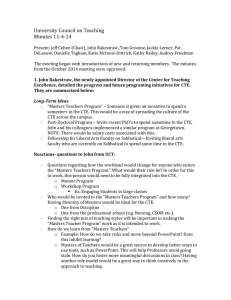 University Council on Teaching Minutes 11-4-14