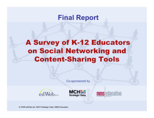 A Survey of K-12 Educators on Social Networking and Content-Sharing Tools