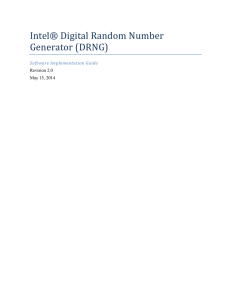 Intel® Digital Random Number Generator (DRNG) Software Implementation Guide Revision 2.0