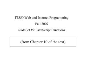 (from Chapter 10 of the text) IT350 Web and Internet Programming