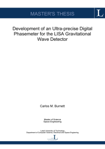 MASTER'S THESIS Development of an Ultra-precise Digital Phasemeter for the LISA Gravitational