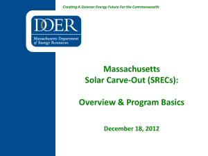 Massachusetts Solar Carve-Out (SRECs):  Overview &amp; Program Basics
