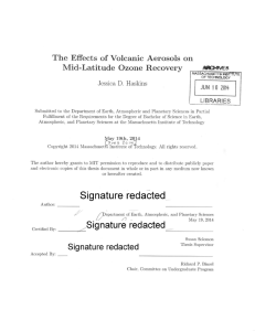 The  Effects  of  Volcanic  Aerosols ... Mid-Latitude  Ozone  Recovery