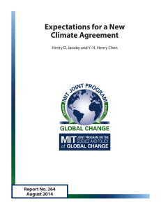 Expectations for a New Climate Agreement Report No. 264 August 2014