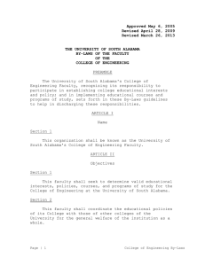 Approved May 6, 2005 Revised April 28, 2009 Revised March 26, 2013