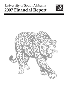 2007 Financial Report University of South Alabama