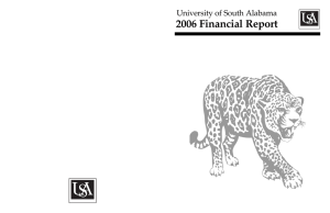 2006 Financial Report University of South Alabama