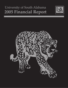 2005 Financial Report University of South Alabama