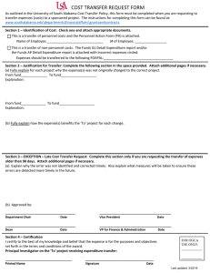 COST TRANSFER REQUEST FORM 