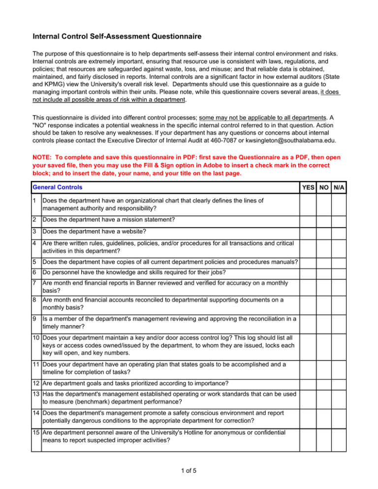 internal-control-self-assessment-questionnaire