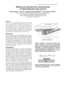 Millisecond response time measurements of high temperature gas sensors Peter Tobias