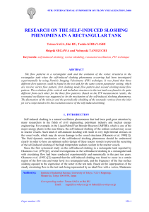 RESEARCH ON THE SELF-INDUCED SLOSHING PHENOMENA IN A RECTANGULAR TANK