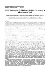 A PIV Study on the Self-induced Sloshing Phenomena in