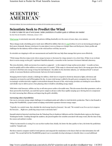 Scientists Seek to Predict the Wind Page 1 of 2