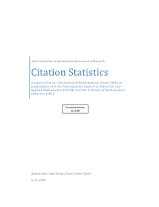 Citation Statistics