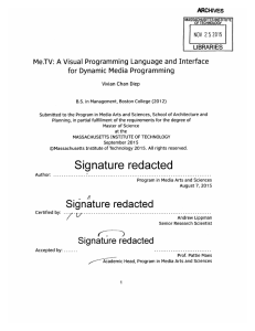 Me.TV:  A Visual  Programming  Language  and ... for Dynamic  Media  Programming