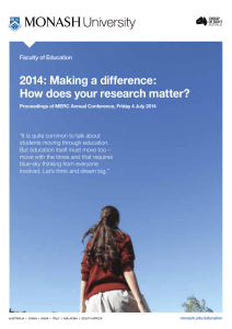 2014: Making a difference: How does your research matter?