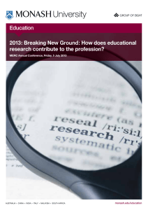2013: Breaking New Ground: How does educational Education
