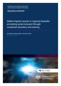 Skilled migrant women in regional Australia: promoting social inclusion through
