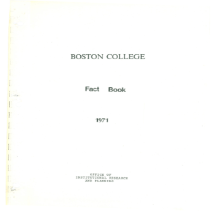 BOSTON COLLEGE Fact Book 1971