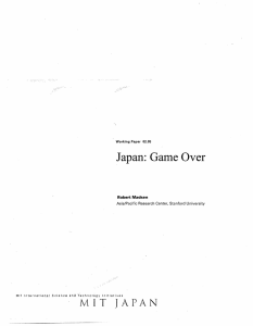 Japan: Game  Over MIT  JAPAN Robert  Madsen