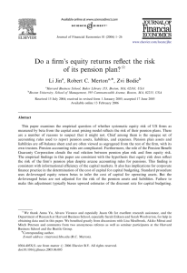 Do a ﬁrm’s equity returns reﬂect the risk ARTICLE IN PRESS