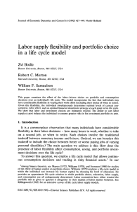 Labor  supply  flexibility  and  portfolio ... in  a  life  cycle  model Robert