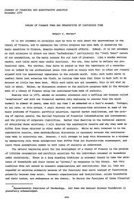 JOURNAL OF FINANCIAL AND QUANTITATIVE ANALYSIS November 1975 Merton*