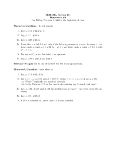 Math 220, Section 201 Homework #4 Warm-Up Questions