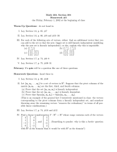 Math 223, Section 201 Homework #3 Warm-Up Questions