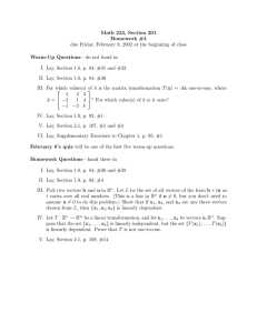 Math 223, Section 201 Homework #4 Warm-Up Questions