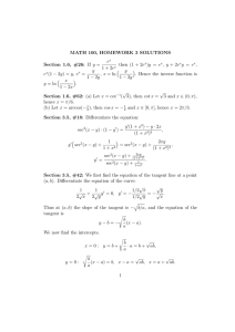 MATH 100, HOMEWORK 3 SOLUTIONS e Section 1.6, #26: If y =