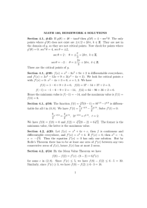 MATH 100, HOMEWORK 6 SOLUTIONS (θ) = 4 − sec
