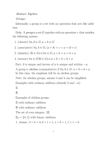 Abstract Algebra: Groups: tion.